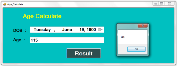 محاسبه سن از روی تاریخ تولد در c#