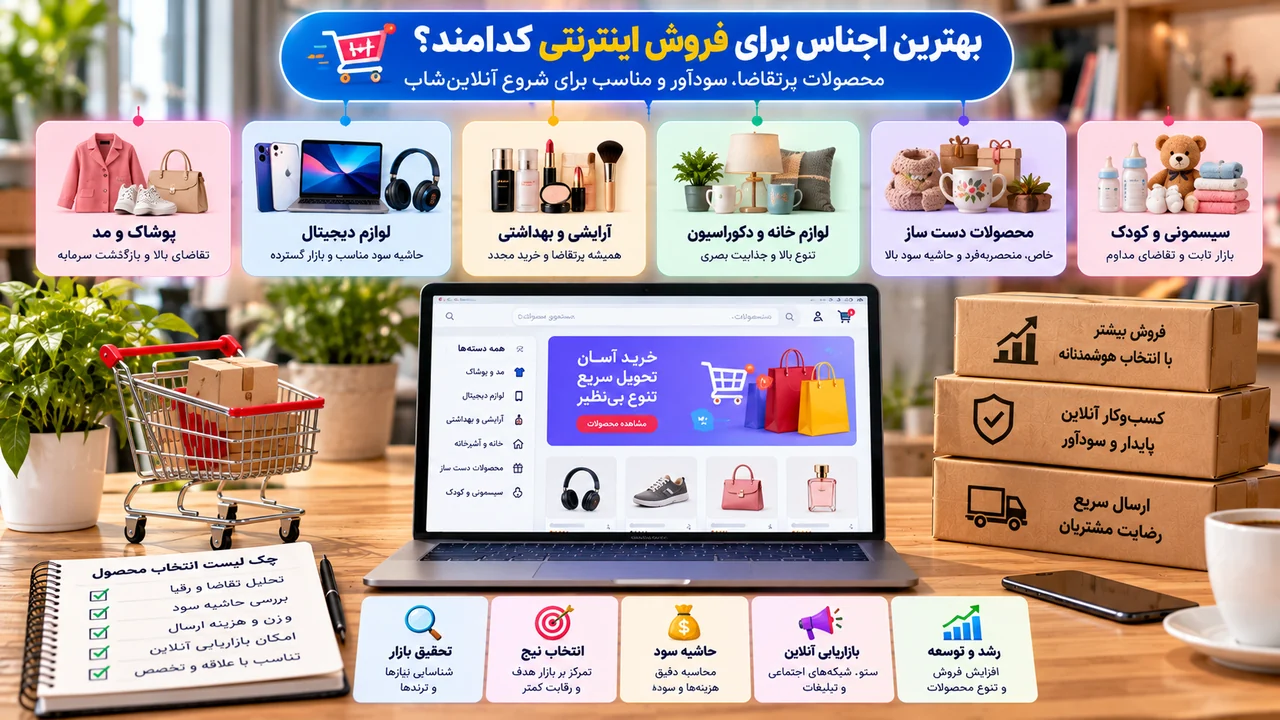 دیجیتال | بازاریابی بهترین اجناس برای فروش اینترنتی کدامند؟ راهنمای انتخاب محصول
